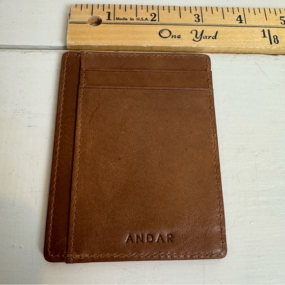 Andar The Scout Brown Leather Card Holder - Picture 5 of 10